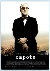 CAPOTE Movie Advertising PHILIP SEYMOUR HOFFMAN 2005 ~ 4x6 Rack Postcard