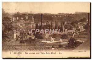 Old Postcard Bolbec General view towards St Michael & # 39Eglise