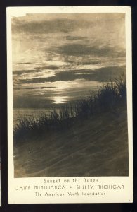 Shelby, Michigan/MI Postcard, Camp Miniwanca, Sunset On The Dunes, 1942!