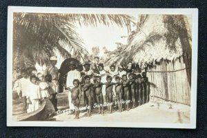 Mint Vintage Dress Parade San Blas Village Panama Real Photo Postcard RPPC