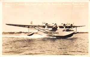 Miami Florida Pan American Airport Brazilian Seaplane Real Photo PC AA68108