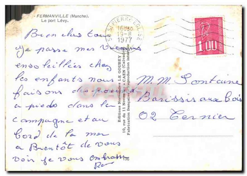 Postcard Modern Fermanville Manche Port Levy