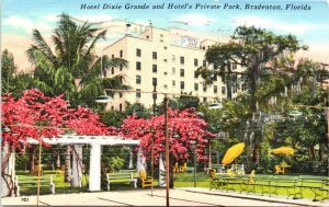 Hotel Dixie Bradenton Florida Postcard 1963 to Dobbins Billings Montana
