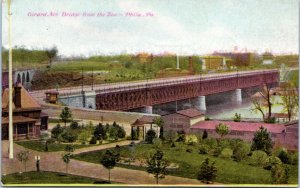 postcard Philadelphia PA - Girard Avenue Bridge from the Zoo