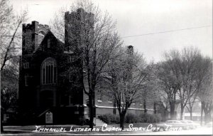 Real Photo Postcard Immanuel Lutheran Church in Story City, Iowa 