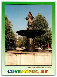 c1950's View Of Goose Girl Fountain Covington Kentucky KY Vintage Postcard