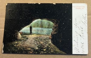 .01 POSTCARD - 1906 USED - CAVE AT CAVE HILL, CARLISLE, PA.