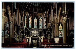c1910's Interior Of Trinity Cathedral Scene Omaha Nebraska Unposted Postcard