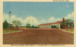 Deming New Mexico Sky-Tell Motor Lodge 1940s roadside Teich Postcard 21-6556