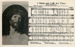 I Gave my Life for Thee music lied vintage postcard 1908