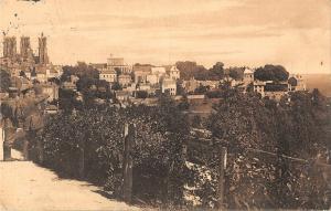 B107966 France Laon Panorama Cathedrale General view real photo uk