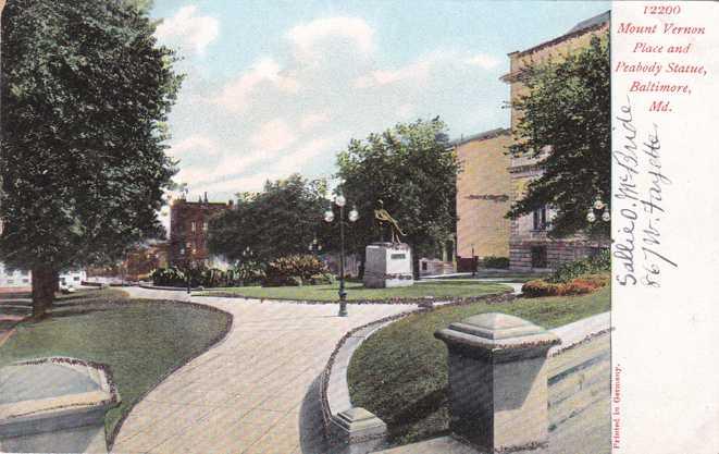 Mount Vernon Place and Peabody Statue - Baltimore MD, Maryland - UDB