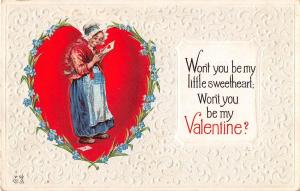D41/ Valentine's Day Love Holiday Postcard c1910 Frances Brundage Woman 40