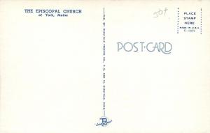 York Maine~The Episcopal Church~1950s Postcard