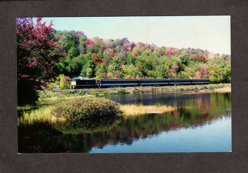 NY Adirondack Railroad Train nr Lock Dam Crossing nr Thendara New York Postcard
