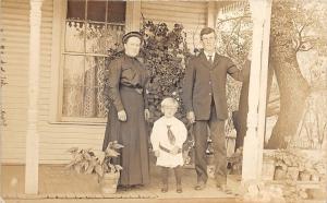 D19/ New Lexington Ohio Postcard Real Photo RPPC Family Porch Home c1910