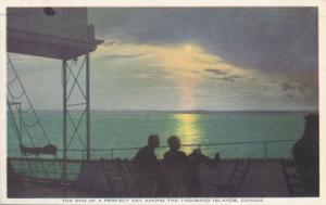 Sunset ending a Perfect Day - Thousand Islands, Ontario, Canada - pm 1941 - WB