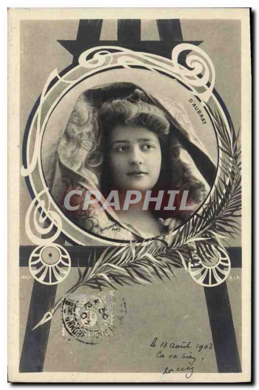 Old Postcard Theater Woman D & # 39Aubray