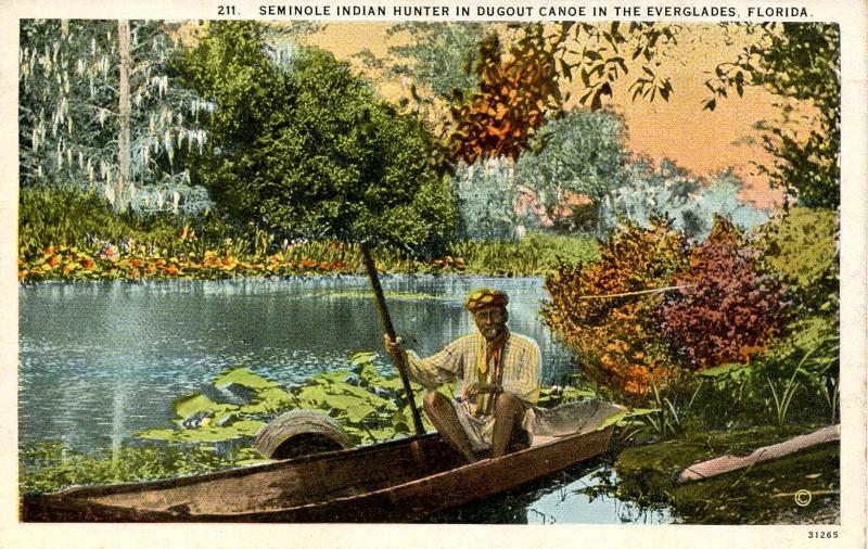 FL - Everglades. Seminole Indian Hunter