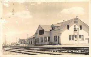 RPPC S.P. DEPOT Carlin, Nevada Elko Co. Railroad c1930s Vintage Photo Postcard