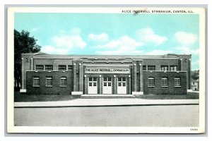 Vintage 1920's Postcard Alice Ingersoll Gymnasium Walnut Street Canton Illinois