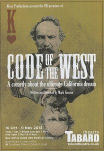 Code Of The West 1800s San Fransisco Theatre Play Programme TPHB