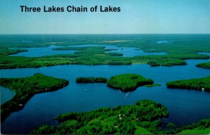 Wisconsin Aerial View Of Three Lakes Chain Of Lakes Medicine Spirit Planting ...
