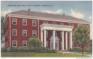 Exterior,  Pittsburgh Hall,  Mary Potter Academy,  Oxford,  North Carolina,  ...