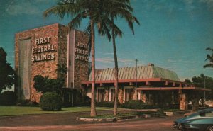 Vintage Postcard First Federal Savings Building West Palm Beach Florida FL