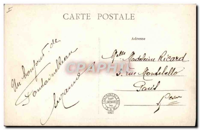 Old Postcard Shooting has the & # & # 39arc of 39Empereur Palace of Fontaineb...