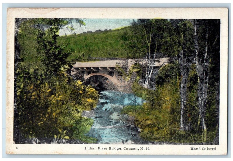 c1910's Indian River Bridge Canaan New Hampshire NH Unposted Antique Postcard 