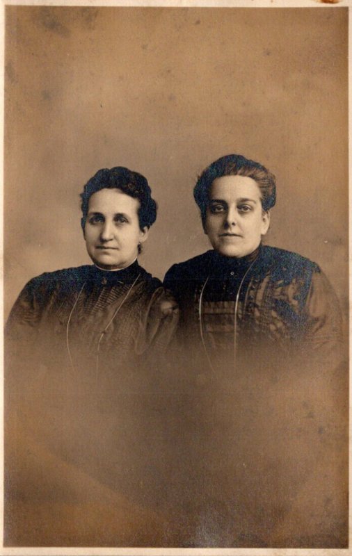 Real Photo Ladies Posing Fritz Studio Reading Pennsylvania