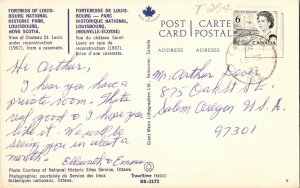 Fortress Louisbourg National Historic Park Nova Scoatia Chateau Canada Postcard 