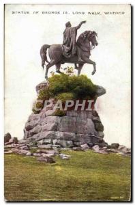 Great Britain Old Postcard Statue of George III Long Walk Windsor