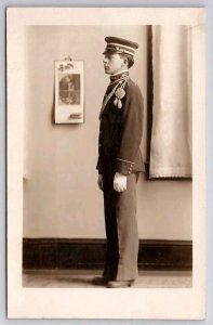 RPPC Handsome Young Soldier Washington National Guard c1912 Photo Postcard F45