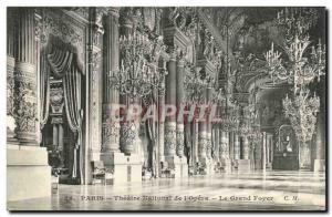 Paris - 9 - National Theater of & # 39Opera - Grand Foyer Old Postcard