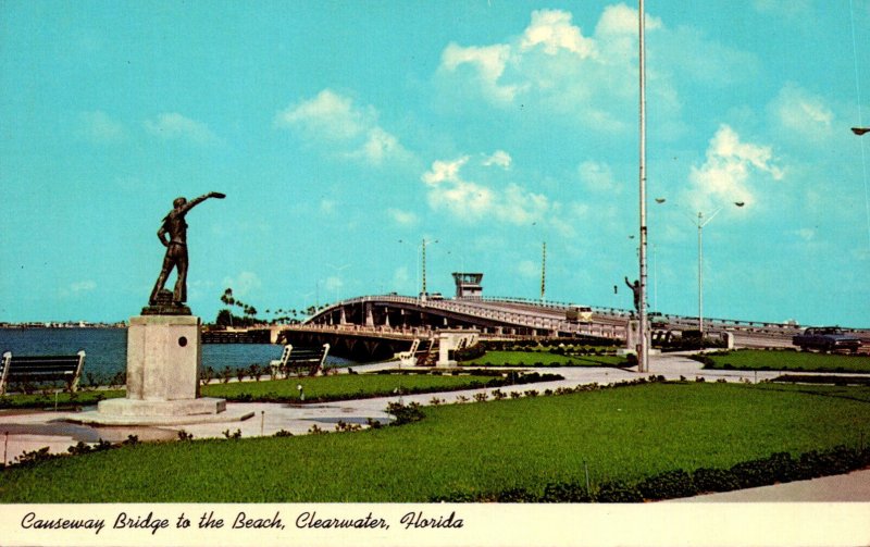 Florida Clearwater Sailors and Soldiers Monument At Entrance To Causeway Brid...