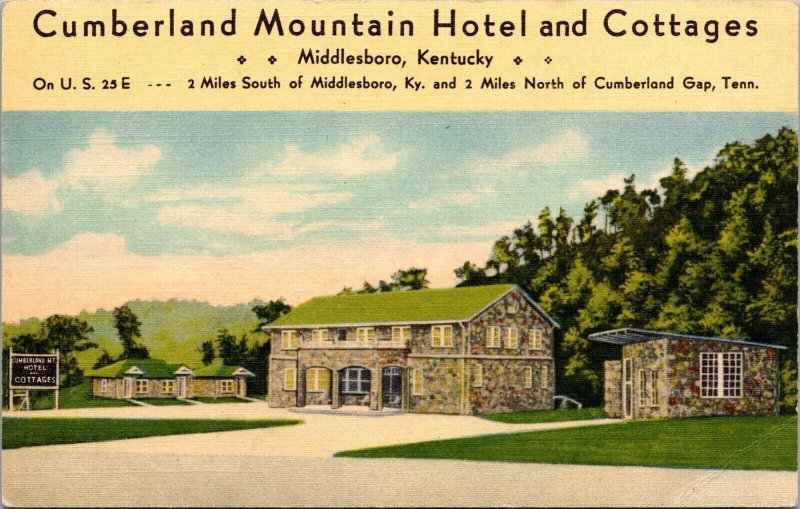 Linen PC Cumberland Mountain Hotel and Cottages Middlesboro Kentucky~137876