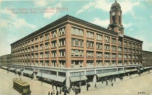 Rochester New York Sibley Lindsay Curr Trolley Building 1915 Postcard 21-13652