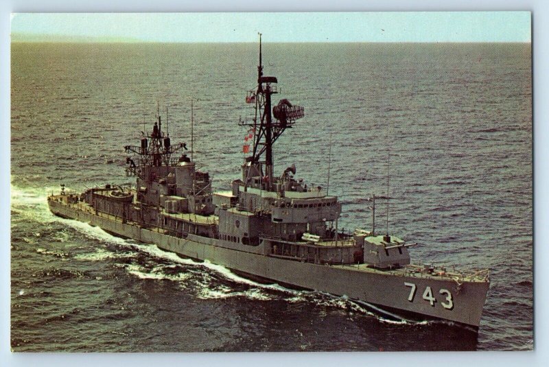 Bath Maine ME Postcard USS Southerland DD 743 US Navy Military Ship c1950's