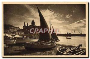 Postcard Old Boat Harbor and Saint Raphael Our Lady of Victory