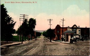 View of North Main Street, Gloversville NY Vintage Postcard V60