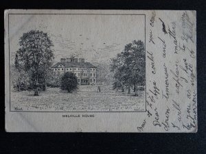 Scotland Fife Collessie MELVILLE HOUSE Artist D. Small c1903 UB Postcard