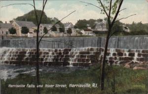 Rhode Island Harrisville Harrisville Falls and river Street 1913