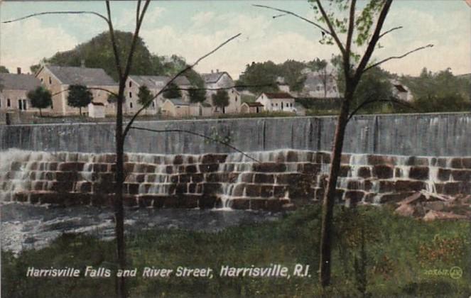 Rhode Island Harrisville Harrisville Falls and river Street 1913