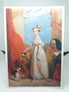 Portrait of Queen Victoria as a Girl Vtg Art Painting Postcard Sir George Hayter