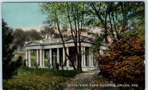 OMAHA, Nebraska NE   RIVER VIEW PARK PAVILION  ca 1910s  Postcard