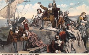 Departure of the Pilgrims in Plymouth, Massachusetts