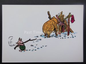 Winnie the Pooh CAMP BONFIRE Postcard c1980's Disney / Reflex Marketing PC612
