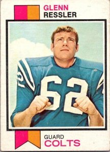 1973 Topps Football Card Glenn Ressler Baltimore Colts sk2441